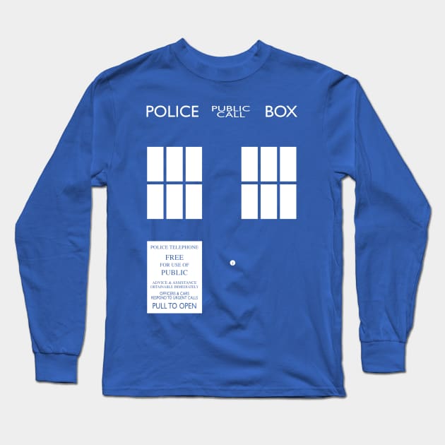 Dr Who TARDIS Long Sleeve T-Shirt by Function9